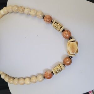 Natural stone necklace. 18" with a old time closure.